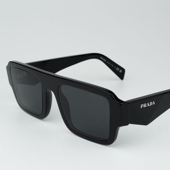 NEW Prada PRA05S 16K08Z Black Dark Grey Square Unisex Sunglasses main image 10